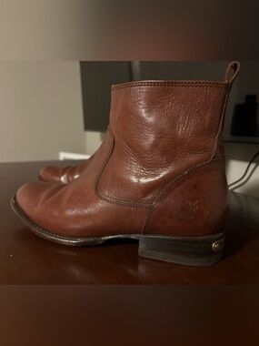 Women’s Brown Leather Frye Ankle Boots